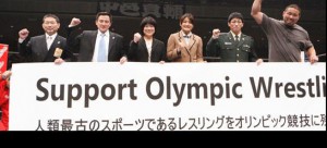 五輪金メダリストが新日本プロレスでレスリングの五輪存続をアピール