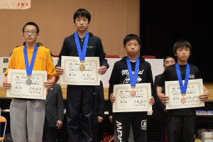 【写真集】ＪＯＣ杯・カデット／男子フリースタイル表彰式