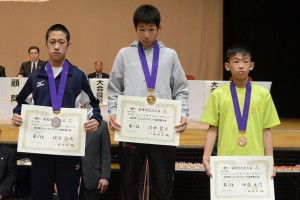 【写真集】ＪＯＣ杯・カデット／男子グレコローマン表彰式