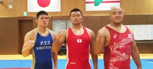 男子グレコローマン重量級３選手がハンガリー遠征へ出発