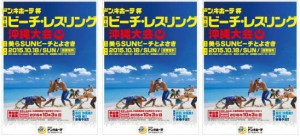 【参加者募集=申込書修正】10・18ドン・キホーテ杯第１回ビーチ・レスリング沖縄大会／実施要項・参加申込書