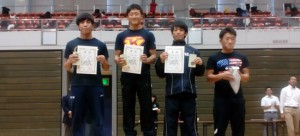 【写真集】西日本学生選手権／男子フリースタイル表彰式