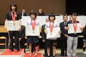 【写真集】ＪＯＣ杯・カデット／女子表彰式