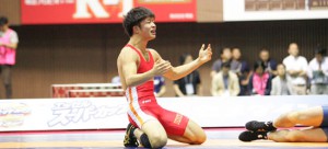 男子フリースタイル57kg級は中村倫也（専大）が優勝…明治杯全日本選抜選手権・第１日