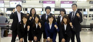 11・24～26ゴールデンＧＰ決勝大会（アゼルバイジャン）出場の女子チームが出発