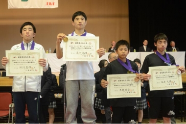 【写真集】2018年JOCジュニアオリンピックカップ／カデット・男子グレコローマン表彰式