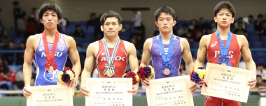 【写真集】2018年全日本選手権／表彰式（男子フリースタイル）