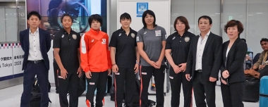 フィンランドでの国際合宿に参加していた女子5選手が帰国