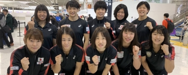 U23世界選手権（ハンガリー）出場の女子チームが出発