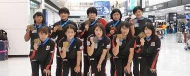 U23世界選手権（ハンガリー）出場の女子チームが帰国