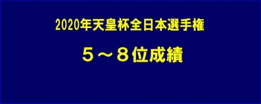 2020年天皇杯全日本選手権／5～8位成績