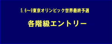 5.6～9東京オリンピック世界最終予選／エントリー選手