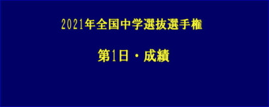 2021年全国中学選抜選手権／第1日・成績