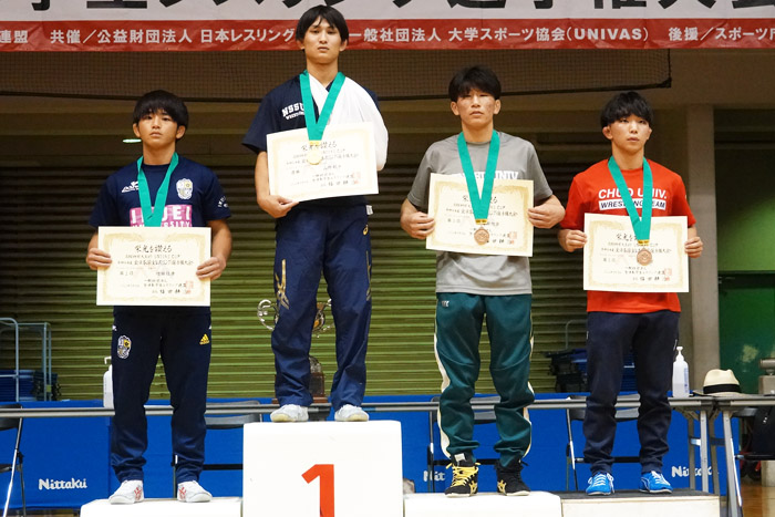 【写真集】2022年全日本学生選手権／男子グレコローマン・表彰式