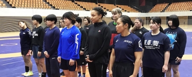 フランスとドイツの選手が参加し、茨城・神栖市で全日本女子合宿