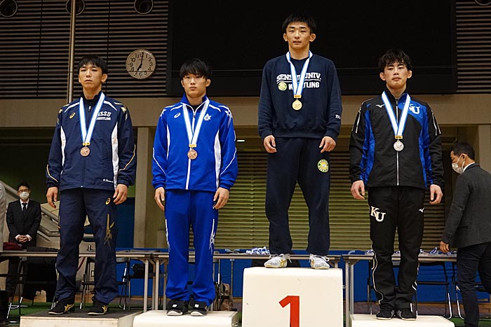 【写真集】2022年東日本学生選手権（秋季）／新人戦・男子フリースタイルA表彰式