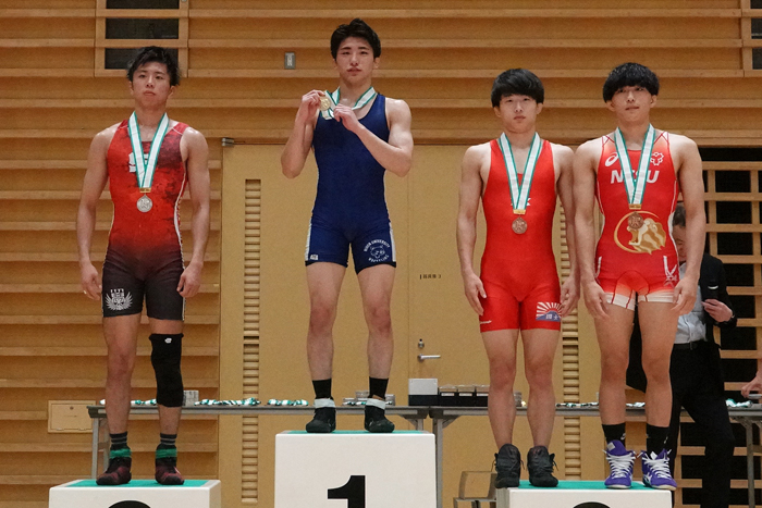 【写真集】2023年東日本学生選手権（春季大会）・表彰式／選手権の部・男子フリースタイル