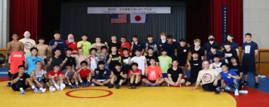 【写真集】日米親善交流レスリング大会・宮城大会／日米合同練習