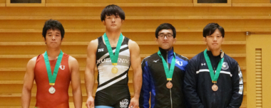 【写真集】2023年東日本学生選手権（秋季）／選手権の部・男子グレコローマン表彰式