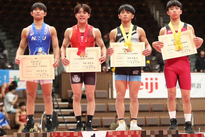 【写真集】2023年天皇杯全日本選手権／男子グレコローマン・表彰式