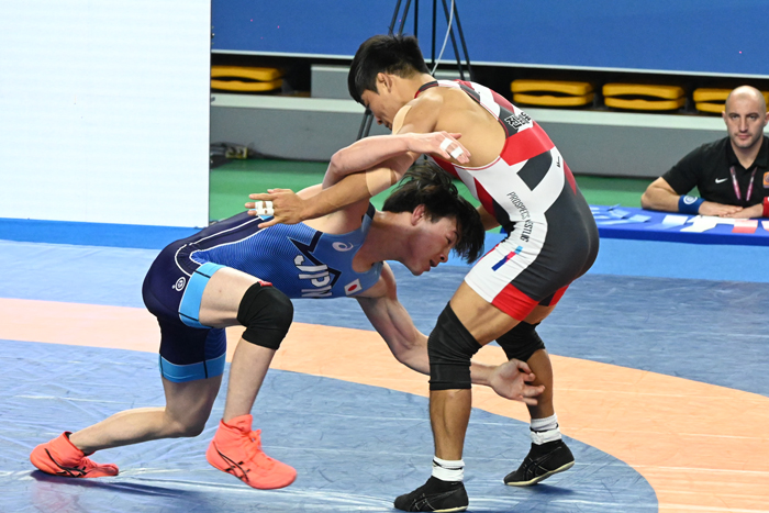 【写真集】2024年韓国オープン国際大会／男子フリースタイル65kg級・佐藤大夢（中大）