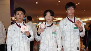U17アジア選手権（ベトナム）出場の男子グレコローマン・チームが帰国