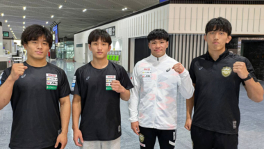 7.17～18UWWランキング大会（ハンガリー）出場の男子フリースタイル・チームが出発