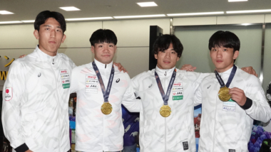 UWWランキング大会・第4戦（ハンガリー）出場の男子フリースタイル選手が帰国