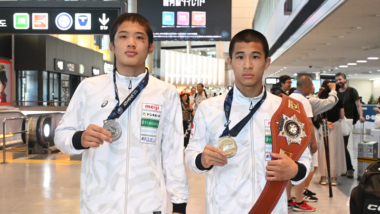 U17世界選手権（ギリシャ）出場の男子フリースタイル・チームが帰国