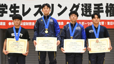 【写真集】2025年全日本学生選手権／表彰式・男子フリースタイル