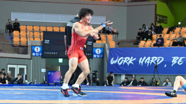 2025年世界選手権代表／男子フリースタイル70kg級・青柳善の輔（クリナップ）