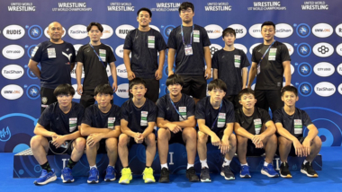 U17世界選手権（ギリシャ）出場の男子グレコローマン・チームが帰国