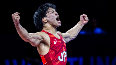 【写真集】2025年世界選手権／男子フリースタイル74kg級・高橋海大（日体大）－1回戦～準決勝