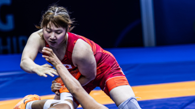 【写真集】2025年世界選手権／女子65kg級・内田颯夏（日大）ー1回戦～準決勝