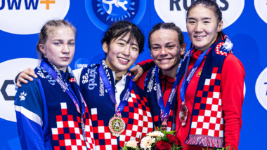 【写真集】2025年世界選手権／女子59kg級・尾西桜（日体大）－決勝・表彰式