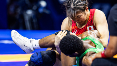 【写真集】2025年世界選手権/女子62kg級・元木咲良(育英大助手)-1回戦~準決勝