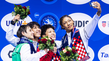 【写真集】2025年世界選手権/女子68kg級・石井亜海(クリナップ)-決勝・表彰式