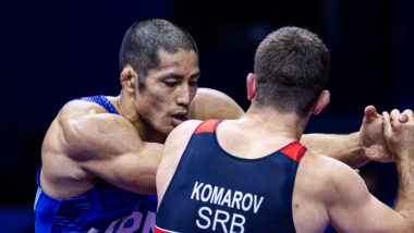 【写真集】2025年世界選手権/男子グレコローマン87kg級・阪部創(自衛隊)