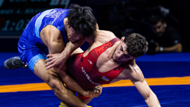 【写真集】2025年世界選手権/男子グレコローマン82kg級・吉田泰造(日体大)-1回戦~準決勝