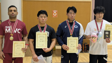 【写真集】2025年全国社会人オープン選手権・表彰式（男子グレコローマン）