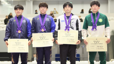 【写真集】2025年天皇杯全日本選手権／表彰式（男子フリースタイル）