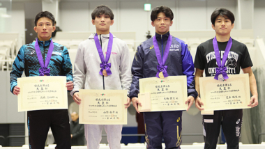 【写真集】2025年天皇杯全日本選手権／表彰式（男子グレコローマン）=追加しました
