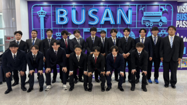 西日本学生選抜チーム（男子19選手）が韓国・釜山へ