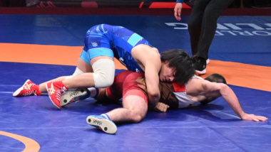 【写真集】2026年アジア選手権／男子フリースタイル74kg級・青柳善の輔（クリナップ）