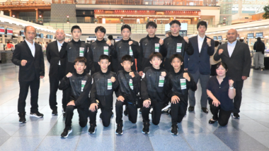 U15アジア選手権（タイ）出場の男子グレコローマン・チームが出発
