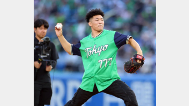 【リンク】【ヤクルト】パリ五輪男子レスリング・グレコローマン７７キロ級金メダルの日下尚が始球式に登場「うどんパワーで頑張ります（スポーツ報知）