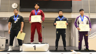 【写真集】2026年全日本学生選手権／男子フリースタイル・表彰式