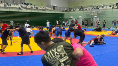 インターハイの激闘に続き、恒例の那智勝浦合宿にオリンピアンら約330人が参加