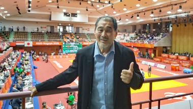 アジア・パラ競大会柔道競技を視察…谷津嘉章（日本障がい者レスリング連盟）