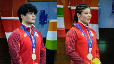 仲里優力（松尾建設）と尾﨑野乃香（慶大OG）が優勝…2026年アジア大会・第2日